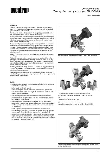 Rotguss-Strangregulierventile PN 16/PN 25 „Hydrocontrol R“