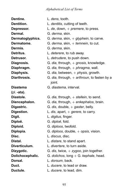 Anatomical Terms and their Derivation (136 pages)