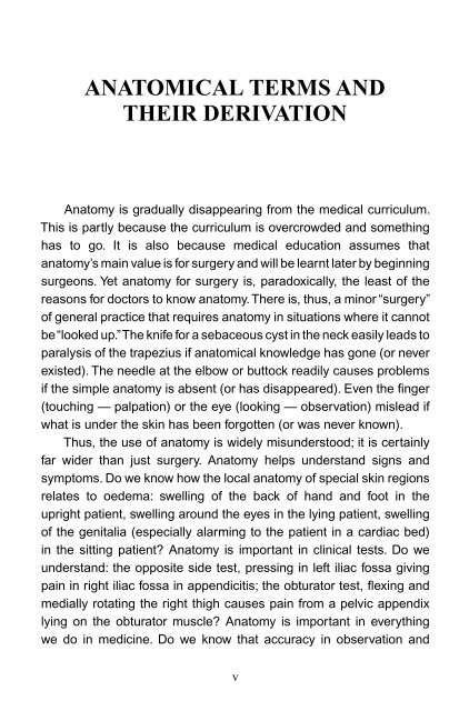 Anatomical Terms and their Derivation (136 pages)