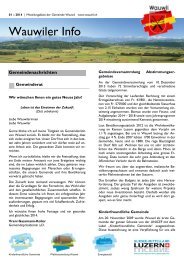 Wauwiler Info Januar 2014 (0,7 MB) - Gemeinde Wauwil