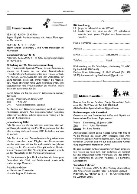 Wauwiler Info Januar 2014 (0,7 MB) - Gemeinde Wauwil