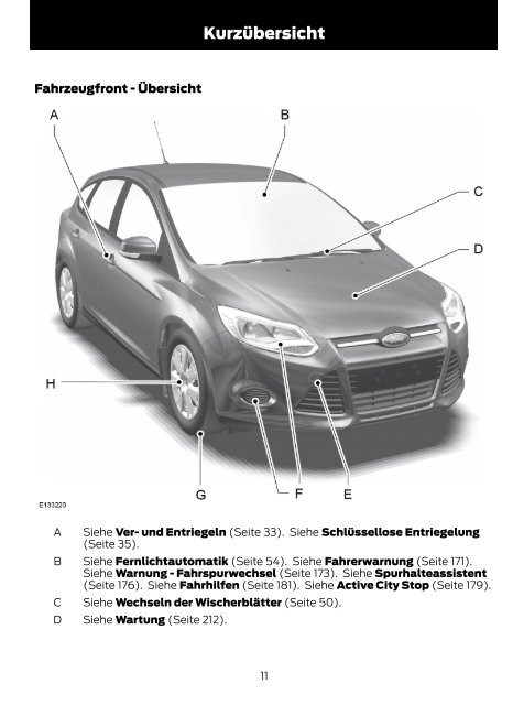 FORD FOCUS Betriebsanleitung