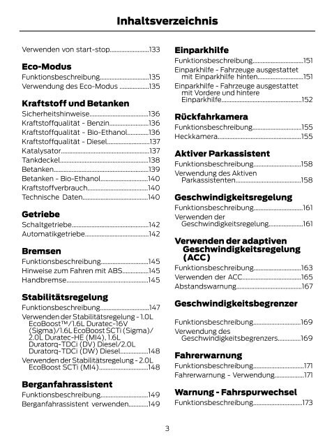 FORD FOCUS Betriebsanleitung