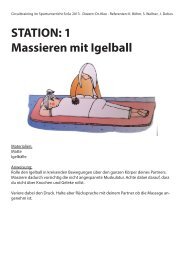 STATION: 1 Massieren mit Igelball - Dr. Klee