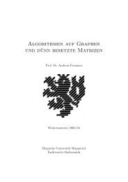 Algorithmen auf Graphen und dünn besetzte Matrizen - Bergische ...