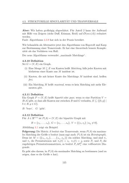 Algorithmen auf Graphen und dünn besetzte Matrizen - Bergische ...