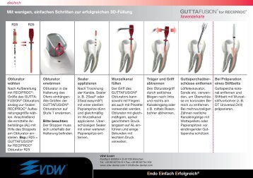 GUTTAFUSION ® - Anwenderkarte (325) - Vdw-dental.com