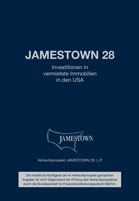 Verkaufsprospekt mit Nachtrag Nr. 1 und 2 - Jamestown