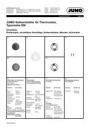 JUMO-Sollwertsteller für Thermostate, Typenreihe EM