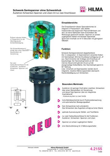 Schwenk-Senkspanner ohne Schwenkhub