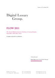 Compte rendu de la conférence FLOW 2011 - Digital Luxury Group