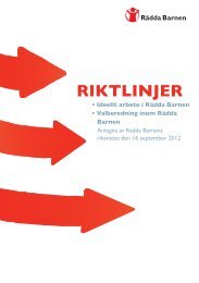 Riktlinjer 2012 - Rädda Barnen