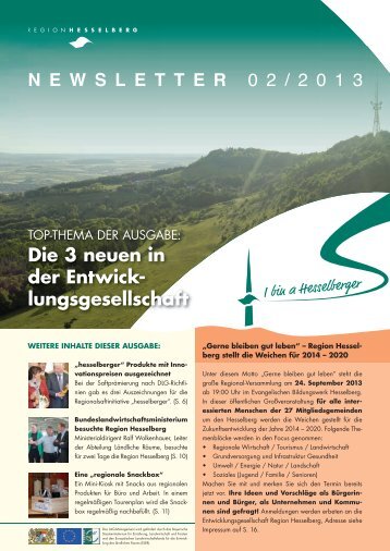 Die 3 neuen in der entwick- lungsgesellschaft - Region Hesselberg