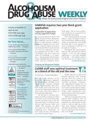 Alcoholism Drug Abuse Weekly Issue