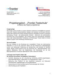Projektangebot - „Fronter-Testschule“ - Medienbildung - Hessen