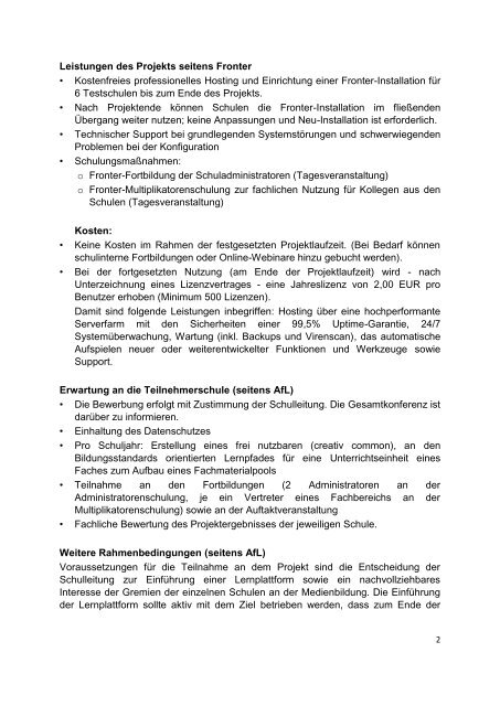 Projektangebot - „Fronter-Testschule“ - Medienbildung - Hessen