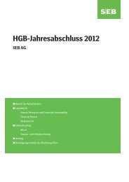 Jahresabschluss 2012 der SEB AG (HGB-Einzelabschluss)