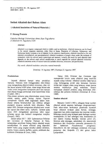 jurnal penelitian “isolasi alkaloid dari bahan alam” - WordPress ...