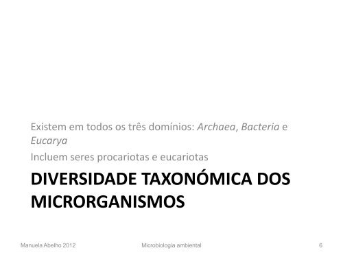 Microbiologia ambiental - ESAC