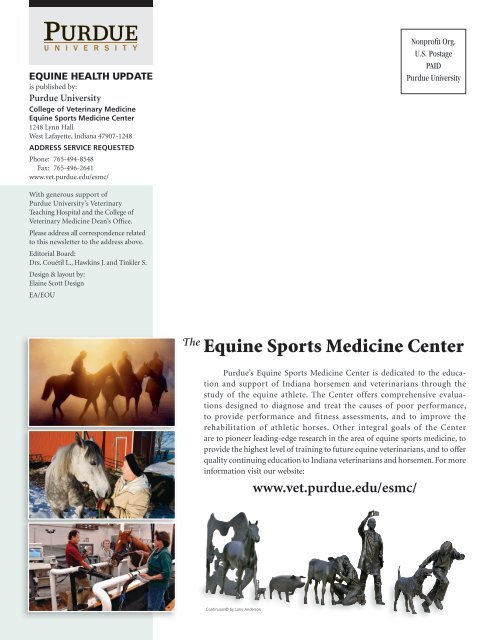 EQUINE HEALTH UPDATE - Purdue University School of Veterinary ...