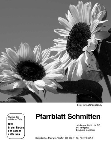 Pfarrblatt Nr. 7/8 - Pfarrei Schmitten