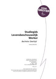 Studiegids Pastoraal werker deeltijd - Fontys Lerarenopleiding Tilburg