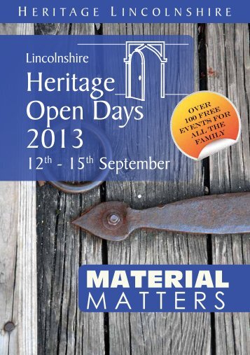 Heritage Open Days 2012 Heritage Open Days 2013