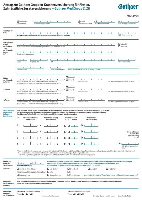 Antrag - medigroup.gothaer.de