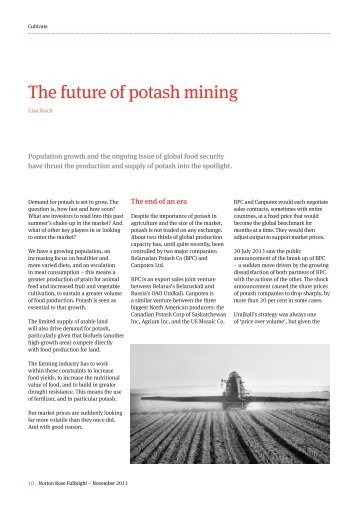 The future of potash mining - Norton Rose