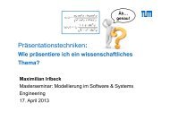 Präsentationstechniken: - Software and Systems Engineering