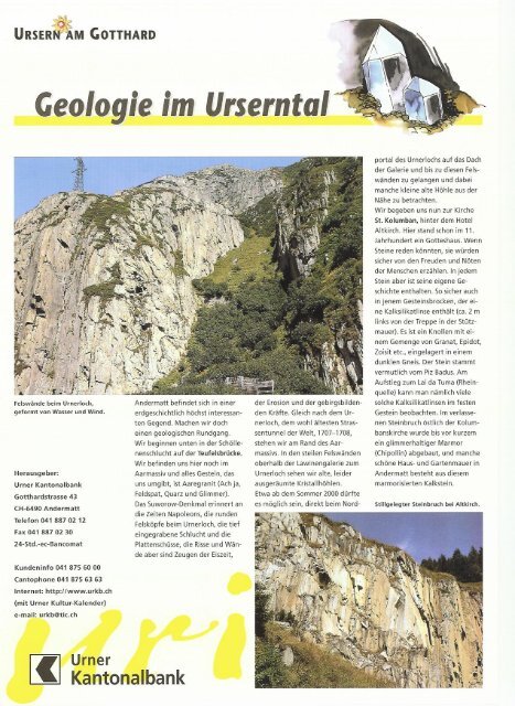 Geologie im Urserental - furrer-andermatt.ch