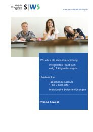 Kursangebot für Jugendliche - SWS Schule für Wirtschaft und ...