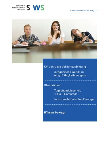 Kursangebot für Jugendliche - SWS Schule für Wirtschaft und ...