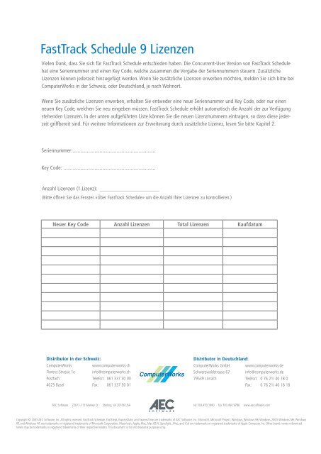 FastTrack Schedule 9 - ComputerWorks