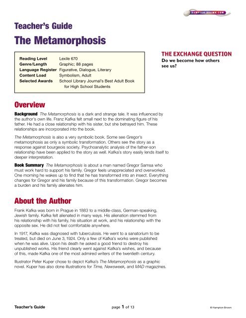 Relationship Between Father & Son in The Metamorphosis - Video