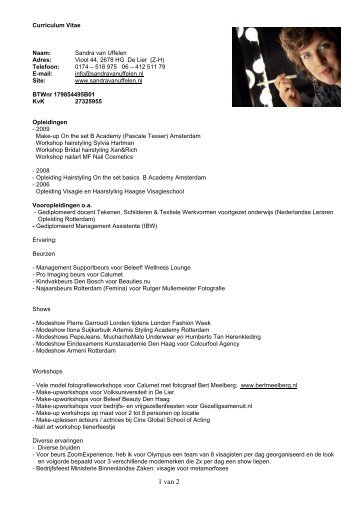 8 Curriculum Vitae - Sandra van Uffelen