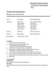 Protokoll vom 24. Februar 2011 - Gemeinde Lommiswil