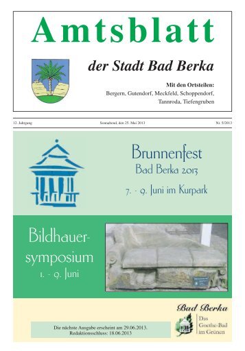 Amtsblatt der Stadt Bad Berka