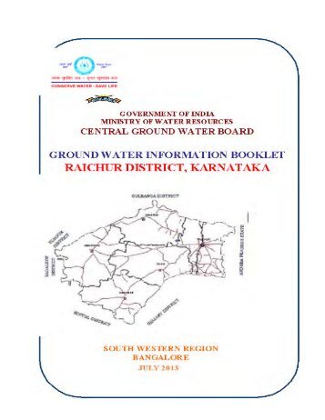 Raichur Brochure - Central Ground Water Board