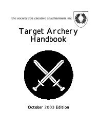 Target Archery Handbook - Society for Creative Anachronism
