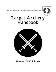 Target Archery Handbook - Society for Creative Anachronism