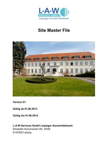 Site Master File anzeigen - LAW Services GmbH