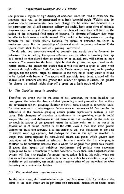 Social insects and social amoebae. - Centre for Ecological Sciences