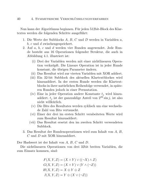 Mathematische Grundlagen der Kryptographie