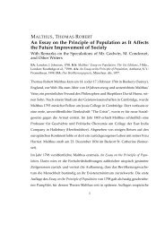 An Essay on the Principle of Population as It Affects the Future ...