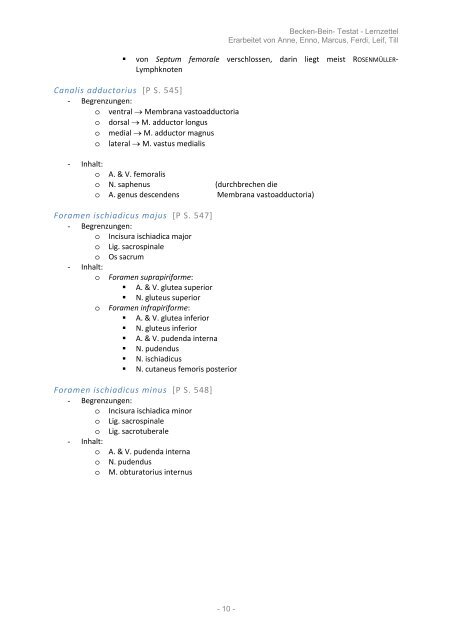 3. Präptestat ‐ Becken‐Bein - wilmnet.de