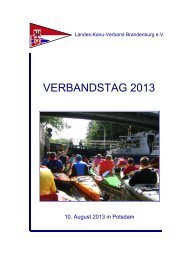 VERBANDSTAG 2013 - Kanu-Brandenburg.de