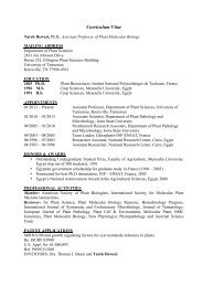 Curriculum Vitae - Department of Plant Sciences