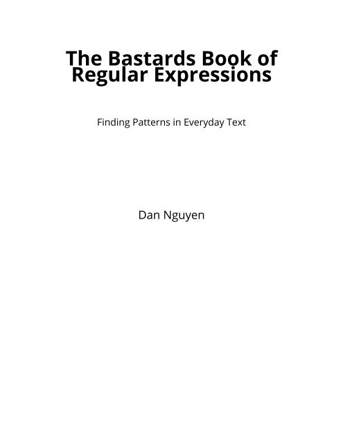 Download - The Bastards Book of Regular Expressions