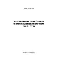 metodologija istraživanja u kriminalističkim naukama - universiteti aab